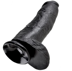 King cock - 12 dildo  musta kiveksillä 30.48 cm 3