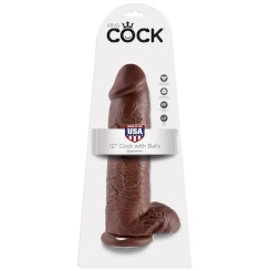 King cock - 12 dildo  ruskea kiveksillä 30.48 cm 0