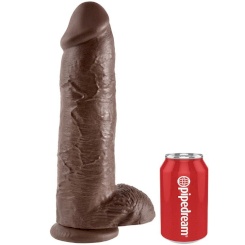 King cock - 12 dildo  ruskea kiveksillä 30.48 cm 3