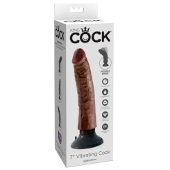 King cock - värisevä cock  ruskea 17.78 cm 0