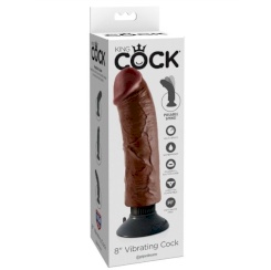 King cock - värisevä cock  ruskea 20.32 cm 0