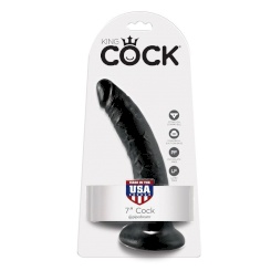 King cock - 7 dildo  musta 17.8 cm 0