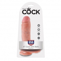 King cock - 8 dildo flesh kiveksillä 20.3 cm 0