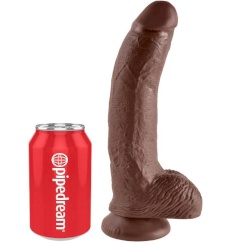 King cock - 9 dildo  ruskea kiveksillä 22.9 cm 2
