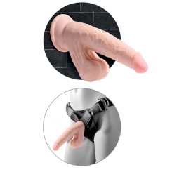 King cock - plus 3d dildo swinging balls 12.7 cm 3