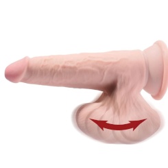 King cock - plus 3d dildo swinging balls 24.5 cm light skin 2