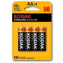 Kodak - xtralife alkaline battery aa lr6 blister * 4