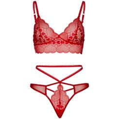Leg avenue - 2 kpl setti nauha bralette ja thong  2