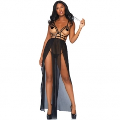 Leg Avenue Cage Maxi Dress And Thong S/m