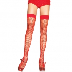 Leg Avenue Fishnet Thigh Highs Red One...