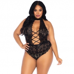 Leg Avenue Floral Lace Crothless Teddy...