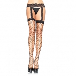 Leg avenue - plus lycra sheer 2 tone thigh high takasaumalla ja cuban heel