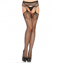 Passion - tights with garter bs002  valkoinen