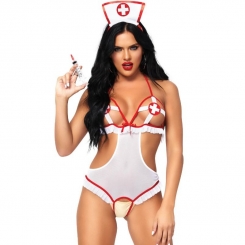 Leg avenue - rooliasus - head nurse dress 3 kpl setti  -  