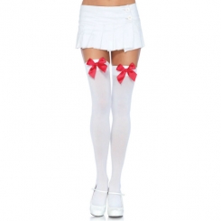 Leg Avenue Nylon Thigh Highs With Bow...