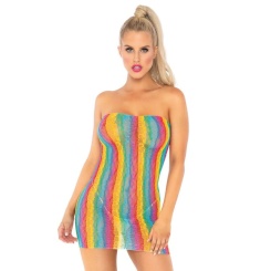 Leg Avenue Rainbow Nauha Tube Dress   -...