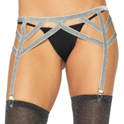 Leg avenue - dual strap garters  - yksi koko