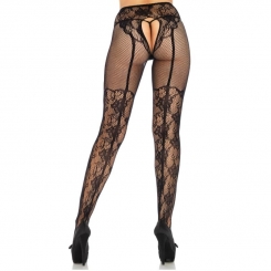 Leg avenue - tights with seam ja nauha on top plus