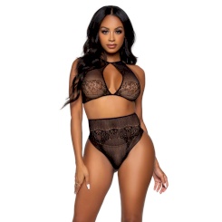 Leg Avenue Two Pieces Set Halter Crop...