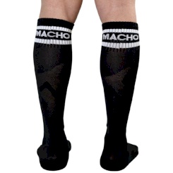 Macho - pitkät sukat  - yksi koko  musta 2