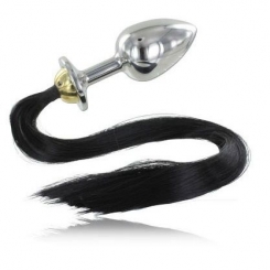 Metalhard Black Hair Pony Plug Anal...