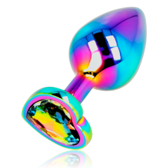 Ohmama Anal Plug Iridescent Heart -...