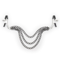 Ohmama fetish - nipple clamps with  musta chains 3