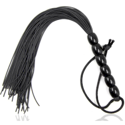 Ohmama fetish juomutettu silikoni handle flogger 22 cm