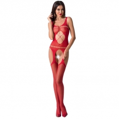 Passion Woman Bs057 Bodystocking Red...