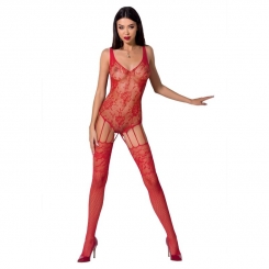Passion Woman Bs074 Bodystocking - Red...