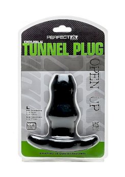Perfect fit brand - tupla tunnel plugi large  musta 1