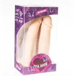  pinkki room - arthus realistinen tupla dildo flesh 17cm/15.5cm 1