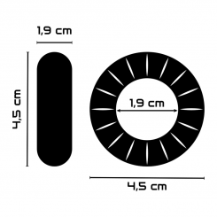 Powering - superjoustava ja resistant penisrengas 4.5cm pr07  musta 3