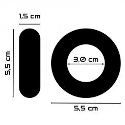 Powering - superjoustava ja resistant penisrengas 5.5cm pr06  musta 3