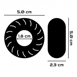 Powering - superjoustava ja resistant penisrengas 5cm pr08  kirkas 3