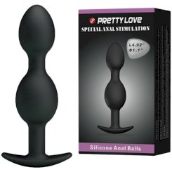 Pretty love - silikoni anal balls 12.5 cm  musta 1