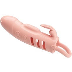 Ohmama - kuvioitu penis sheath with värisevä luotivibraattori