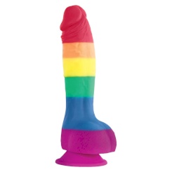 King cock - plus 3d dildo swinging balls 24.5 cm light skin