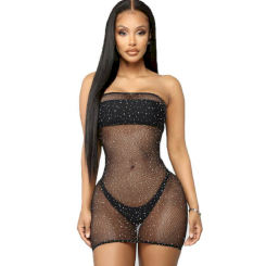 Queen Lingerie - Net Body Dress With...