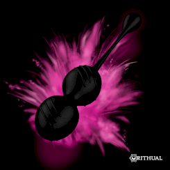 Rithual - nisha ladattava värisevä kegel balls  musta 3