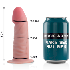 Rockarmy - valjaat + dual density tiger realistinen dildo 14 cm -o- 4.46 cm 4