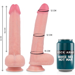 Rockarmy - arn s + liquid silikoni dildo premium kingcobra 24 cm -o- 4.77 cm 2