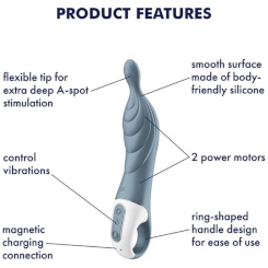 Satisfyer - amazing 2 aspot vibraattori  harmaa 3