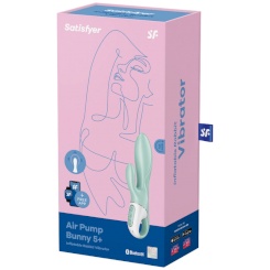 Satisfyer - air pump bunny 5+ pumpattava pupuvibraattori app  vihreä 3