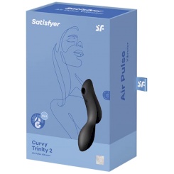 Satisfyer - curvy trinity 2 air pulse vibraattori  musta 3