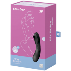 Satisfyer - curvy trinity 4 air pulse vibraattori  musta 2