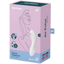 Satisfyer - curvy trinity 5 air pulse stimulaattori & vibraattori app  valkoinen 3