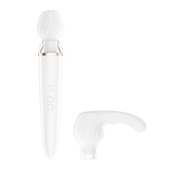 Satisfyer - tupla wand-hieromalaiteer app  valkoinen 1