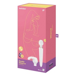 Satisfyer - tupla wand-hieromalaiteer app  valkoinen 4