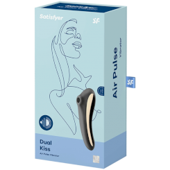 Satisfyer - dual kiss air pulse vibraattori  musta 3